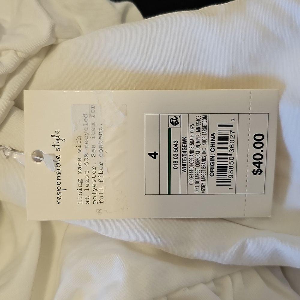 NWT A New Day Ruffle Mini A-Line White Size 4 - Picture 7 of 10